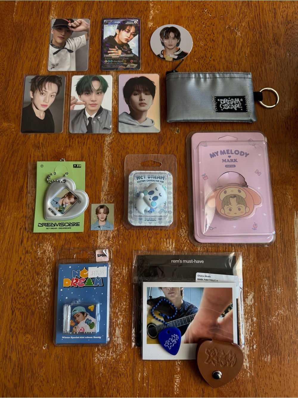 NCT 127/DREAM/REM Mark Lee Official Merch Lot - SMini, Photocards, Pin